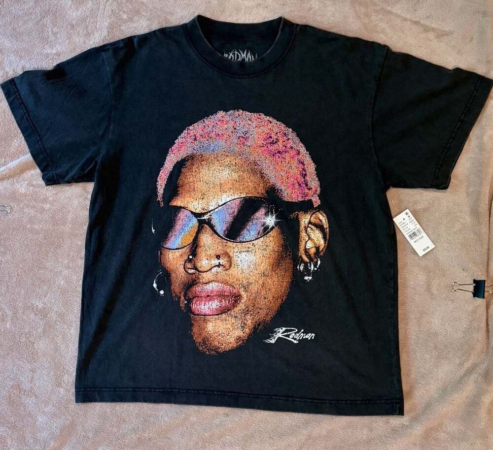 Rodman Apparel Dennis Rodman Graphic T-Shirt Medium Black